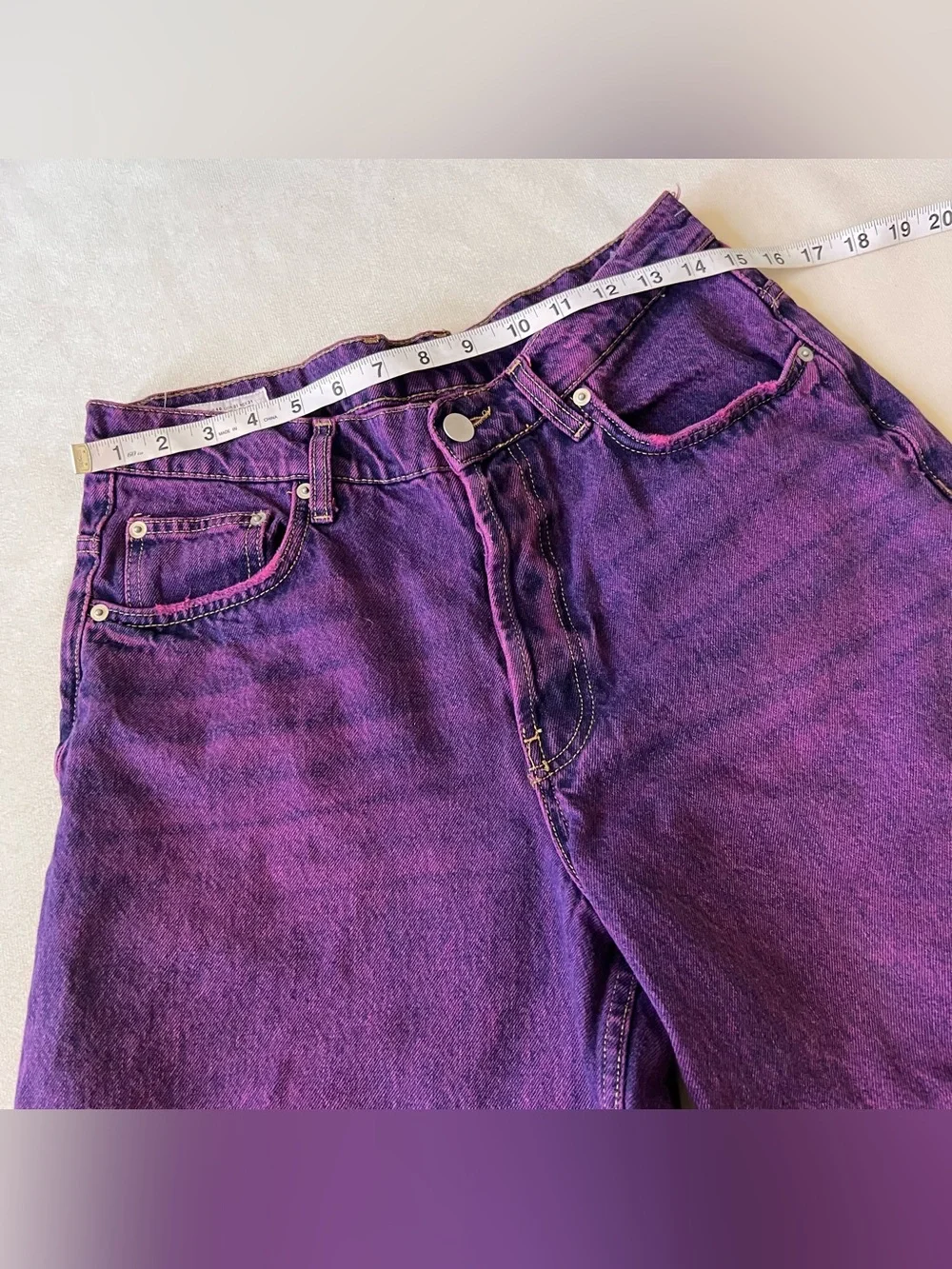 Jorts Pink Purple Unique Rare Zara Violet Denim Shorts Blokecore Baggy Y2K